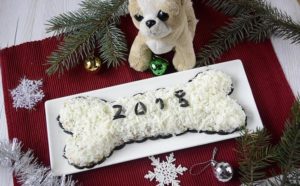 Салат "Косточка", салат в форме косточки, салат в виде косточки, салат Косточка рецепт, салат на Новый год 2018 рецепт, салат на Новый год собаки рецепт